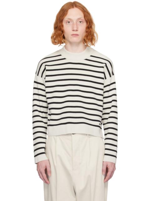 AMI Paris Off-White & Black Sailor Sweater