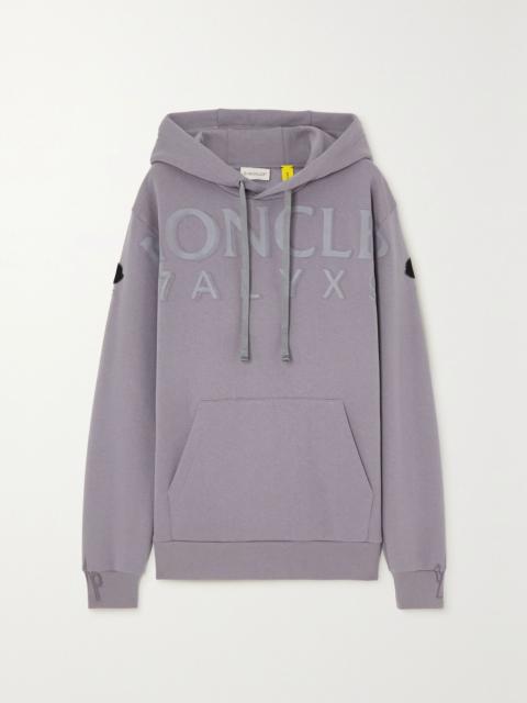 Moncler + 1017 ALYX 9SM printed cotton-blend jersey hoodie Lavender