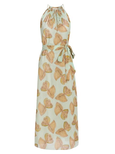 ULLA JOHNSON Women's Anna Zemankova Printed Swim Elara Printed Cotton Maxi Cover-Up Dress - Water Blossoms