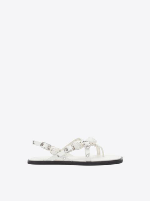 3.1 Phillip Lim Strappy Eyelet Sandal with Rosettes