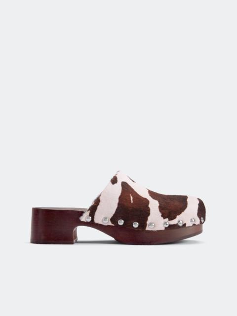 SIMONMILLER Rio Wood Clog In Cow Print