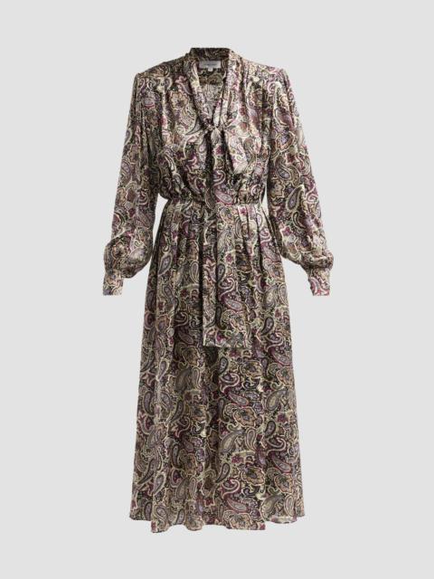 RONNY KOBO Women's Anora Paisley Silk-Blend Dress - Purple Multi