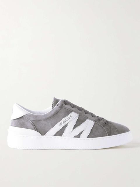 Monaco Leather-Trimmed Suede Sneakers