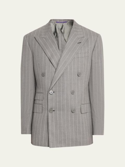 Ralph Lauren Men's Kent Wool Hairline Double-Breasted Sport Coat