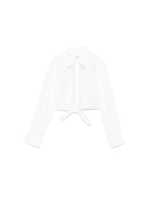 Sandro floral-embroidered shirt