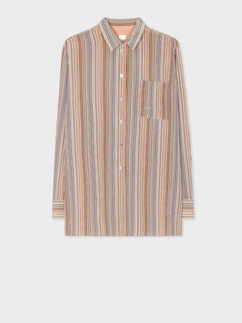 Paul Smith Silk 'Signature Stripe' Shirt