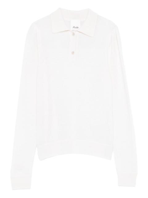 Allude button-fastening polo shirt