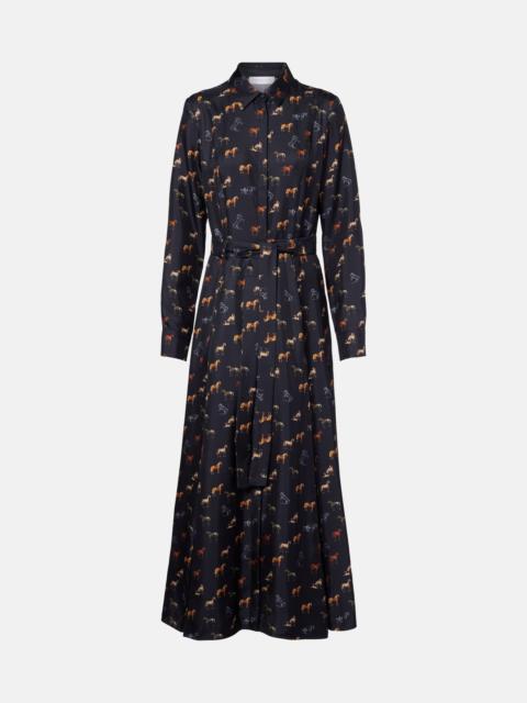 GABRIELA HEARST Galway belted silk shirt dress
