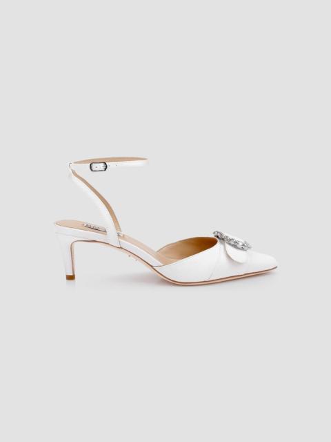 BADGLEY MISCHKA Women's Odesza 50MM Crepe Pumps - White Crepe