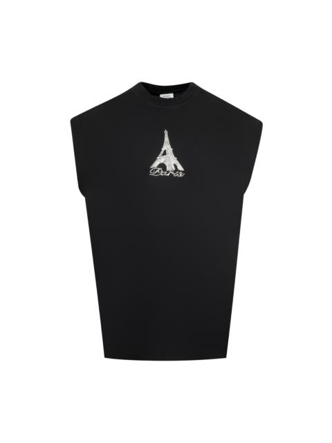 VETEMENTS CRYSTAL PARIS SLEEVELESS T-SHIRT