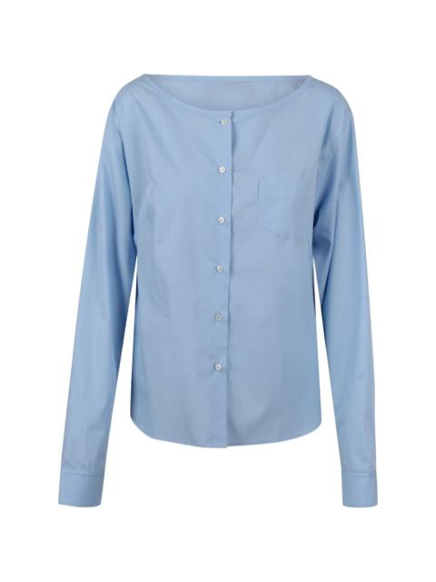 N°21 boat-neck button-up blouse