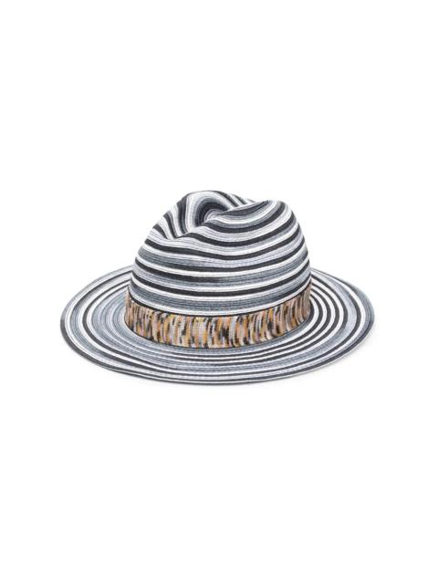 Missoni stripe woven sun hat