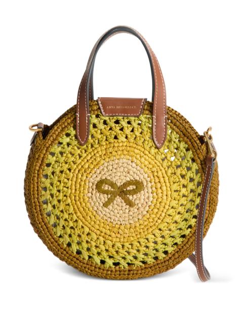 Anya Hindmarch Anya Hindmarch Round Bow-detail Raffia Tote Bag