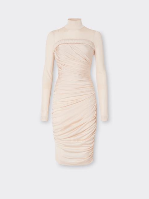 Ferrari Ribbed Midi Dress in Viscose Jersey