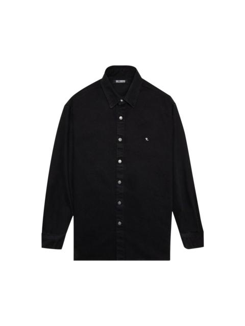 Raf Simons Straight Fit Denim Shirt With Rs In Back 'Black'