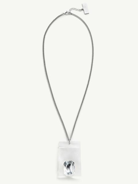Stone in Plastic Bag Necklace