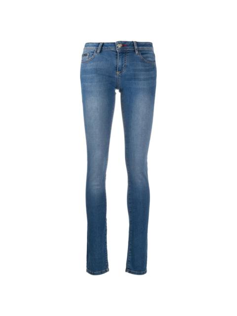 teddy patch-embellished skinny jeans