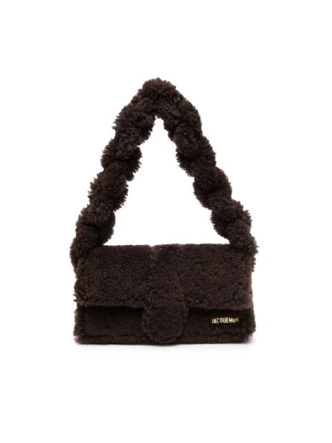 JACQUEMUS Le Bambidou shearling shoulder bag