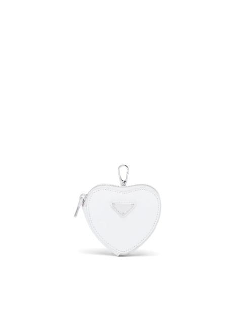 Prada Brushed leather heart mini-pouch