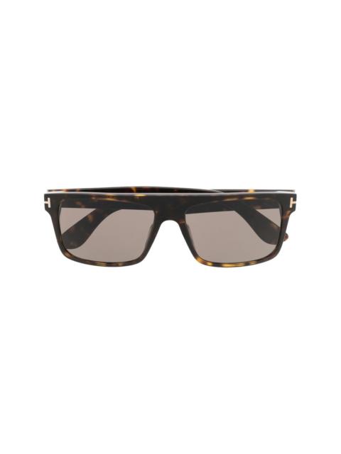 TOM FORD square-frame tortoiseshell sunglasses