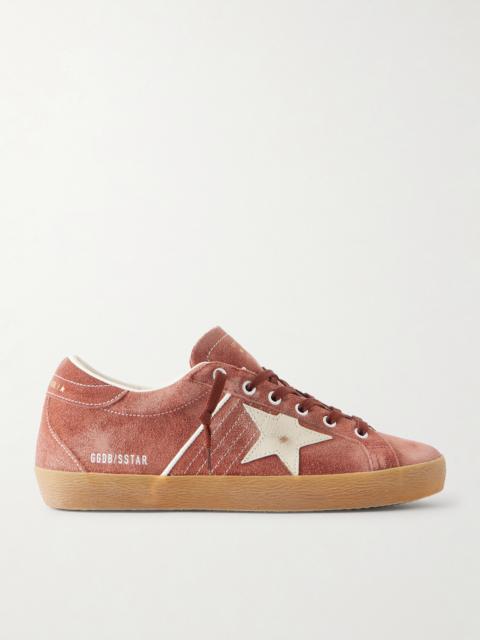 Golden Goose Super-star Distressed Leather-trimmed Suede Sneakers