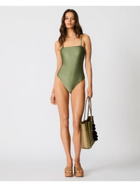 STEVE MADDEN SHINE BRIGHT ONE PIECE SWIMSUIT OLIVE
