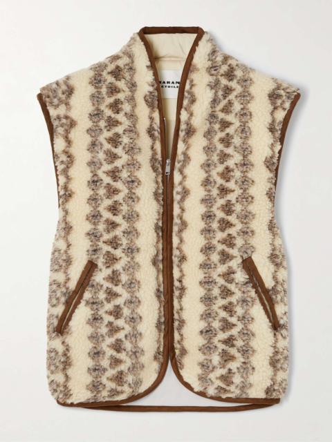 Isabel Marant Étoile Maximilia faux suede-trimmed faux shearling vest