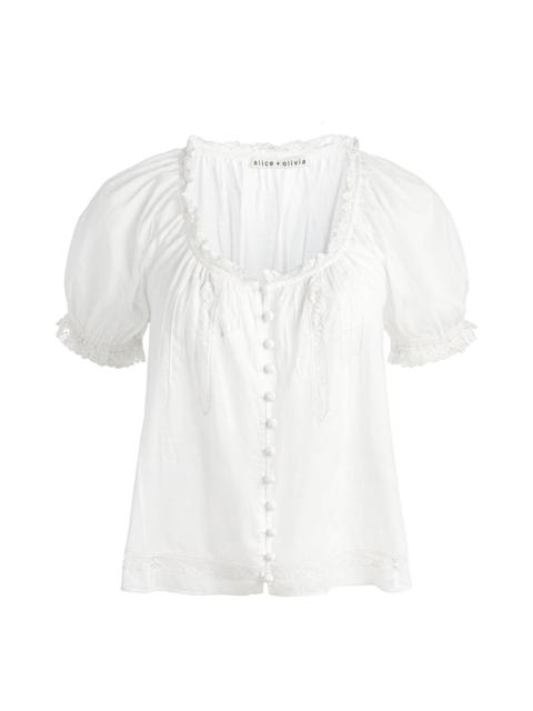 Alice + Olivia ODETTE PINTUCK BLOUSE