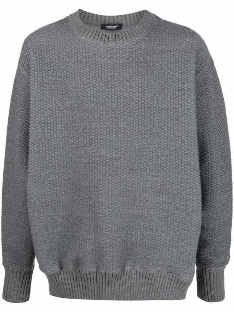 ribbed crew-neck jumper