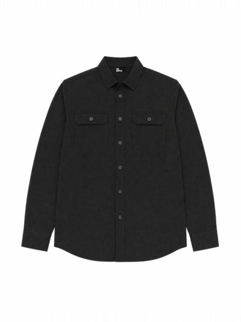 The Kooples BLACK SHIRT WITH PATCH POCKETS