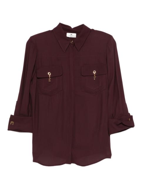 ELISABETTA FRANCHI charm-detail pocket shirt