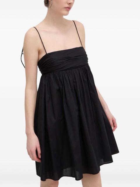 HUGO tie-strap gathered mini dress