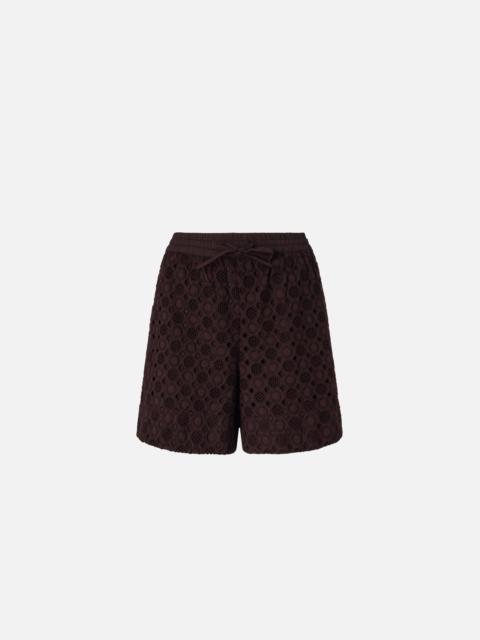 PINKO SHORTS WITH OPENWORK MOTIF