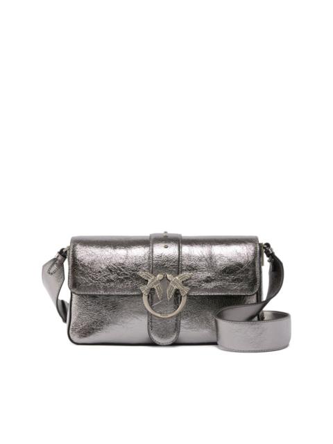 PINKO bird-ring leather cross body bag