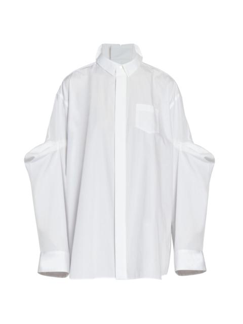 sacai Women's Oversized Balloon-Sleeve Poplin Shirt - Off White