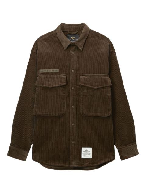 ALPHA INDUSTRIES corduroy pocket-detail shirt