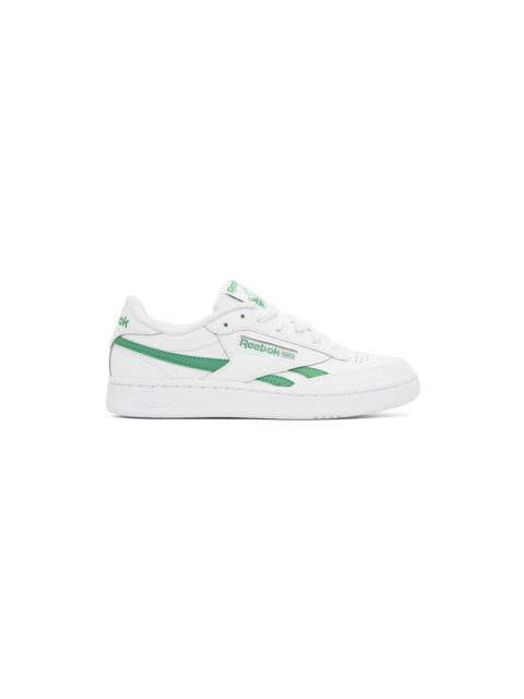 Reebok White & Green Club C Revenge Sneakers