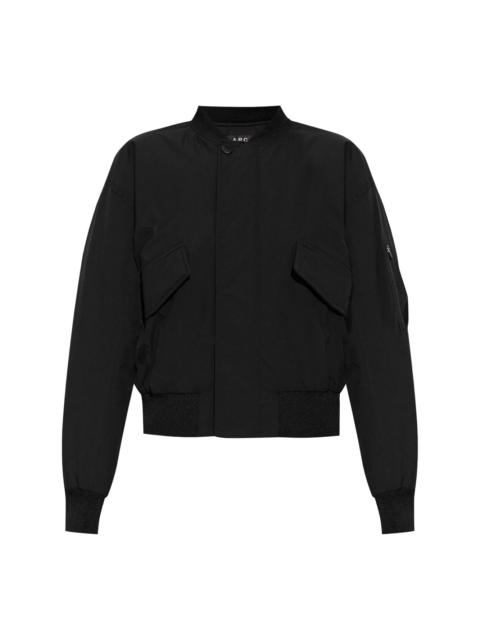 round collar bomber jacket