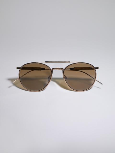Brunello Cucinelli Round titanium sunglasses