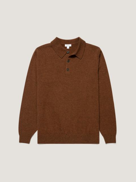 Sunspel Cashmere Knitted Polo Shirt