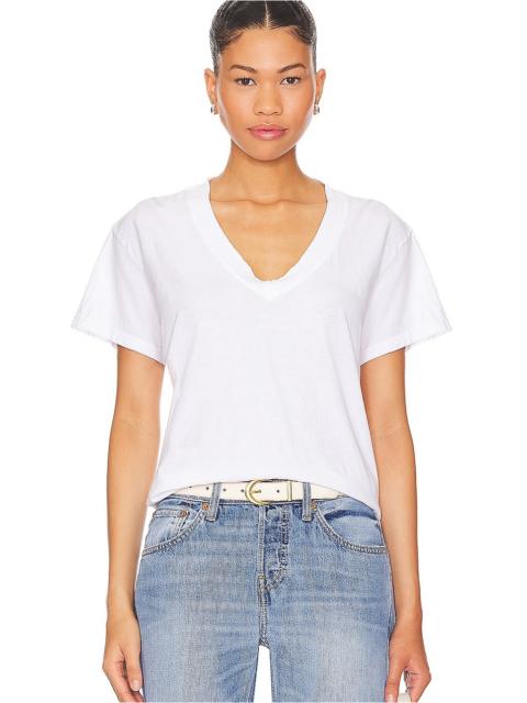 perfectwhitetee Cotton Boxy V Neck Tee