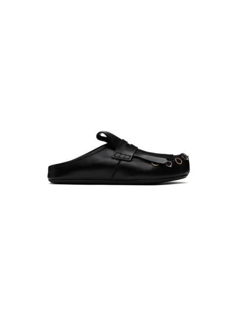 Marni Black Sabot Slip-on Loafers