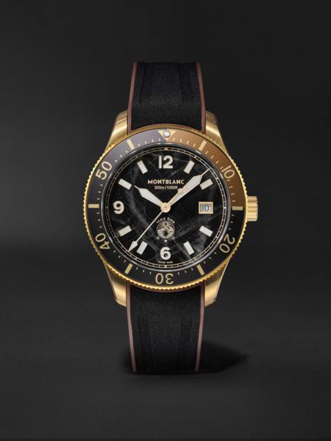 Montblanc Iced Sea Automatic 41mm Gold-Tone and Rubber Watch, Ref. No. MB133300