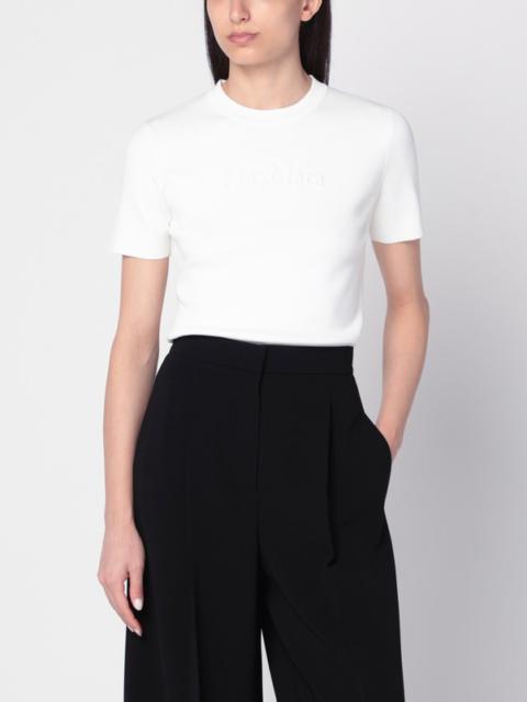 Max Mara White T-shirt in viscose crêpe | REVERSIBLE