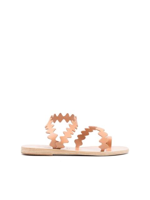 ANCIENT GREEK SANDALS scallop-hem sandals