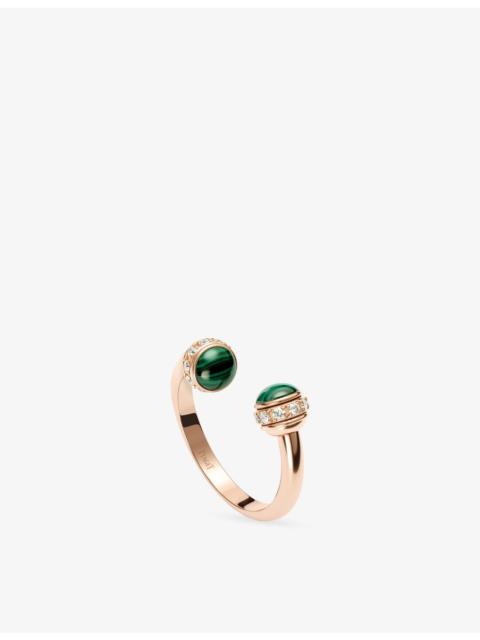 Piaget Possession 18ct Rose-Gold, Malachite And 0.21ct Brilliant-Cut Ring