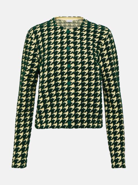 Burberry Houndstooth cotton-blend cardigan