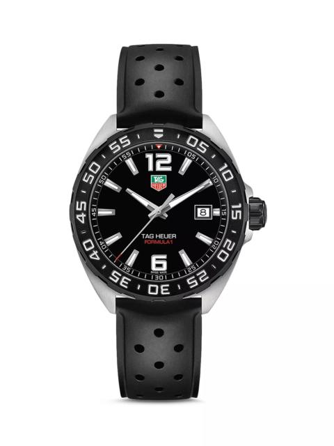 TAG Heuer Formula 1 Quartz Men's Black Rubber Watch, 41mm