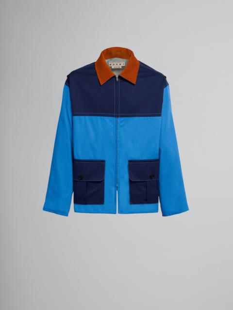 Marni GABARDINE JACKET WITH CONTRASTING COLLAR