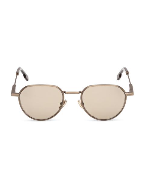 ZEGNA Men's 51MM Aviator Sunglasses - Gold Brown